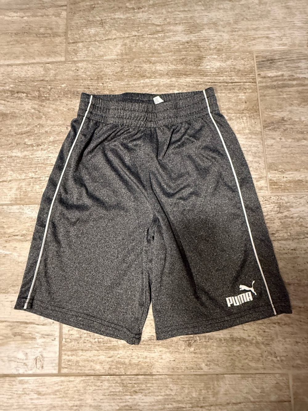 Puma Gray Athletic Shorts with Side Piping